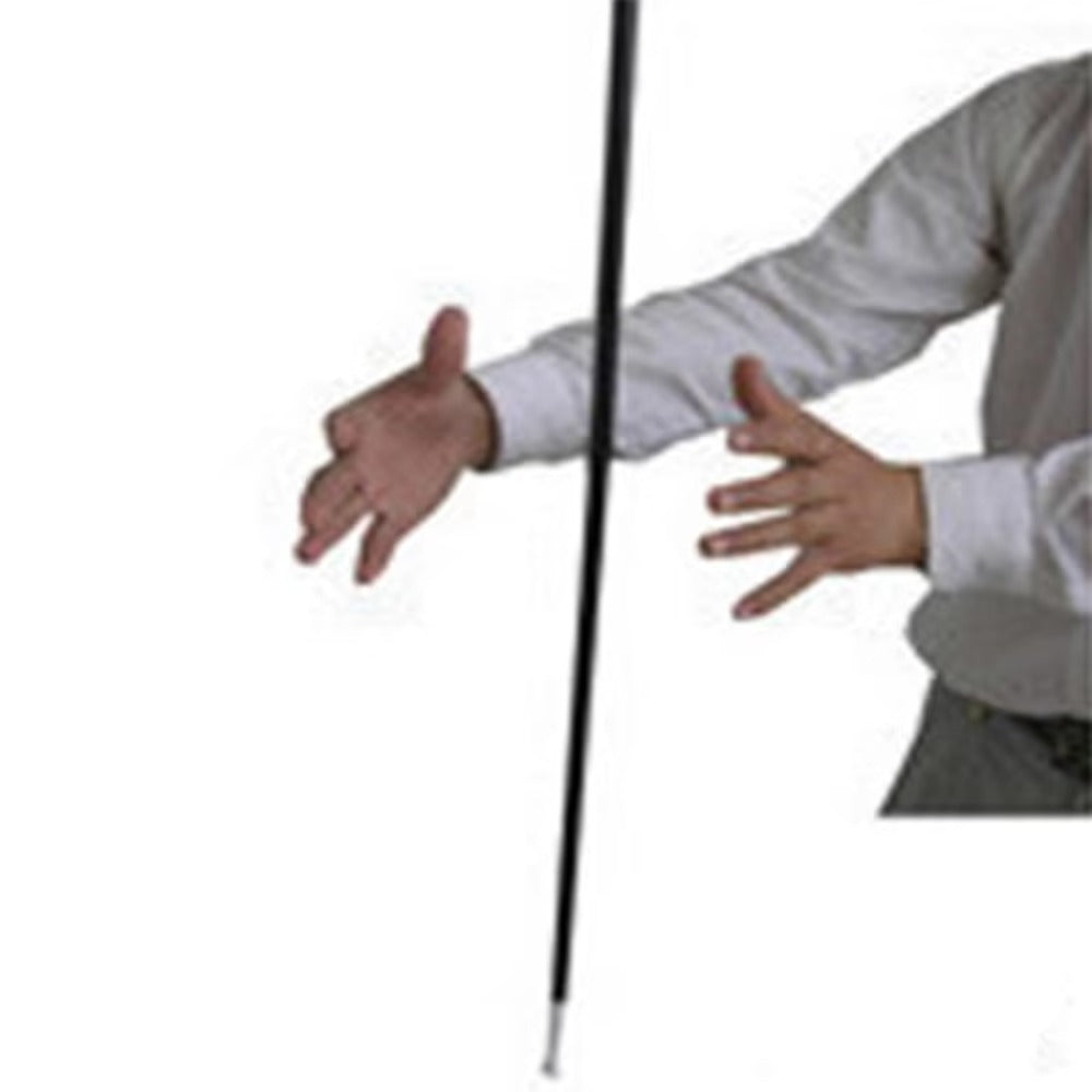 Aluminum Dancing Cane Stick (Silver/Black) Magic Trick Floating Magic Wand