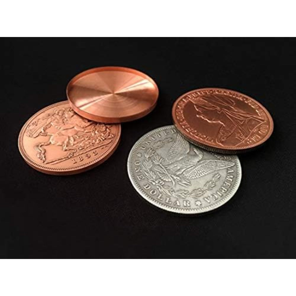 Sun and Moon Coin Set Magic Tricks Coin Transposition Vanish Magic