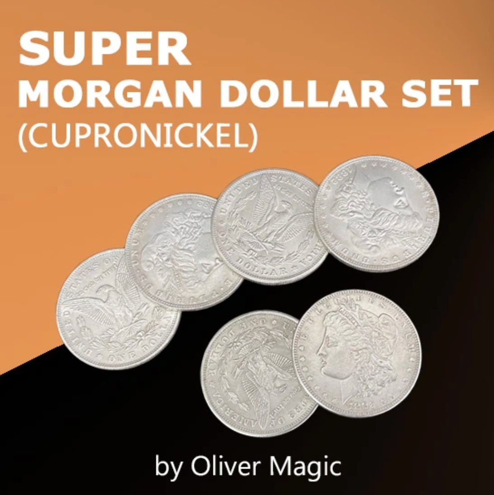 Super Morgan Dollar Set (Cupronickel) Magic Tricks Visual Change Coin Magic