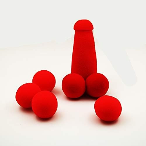 1 Set Small Sponge Brother Magic Tricks 4 Pcs Red Sponge Balls