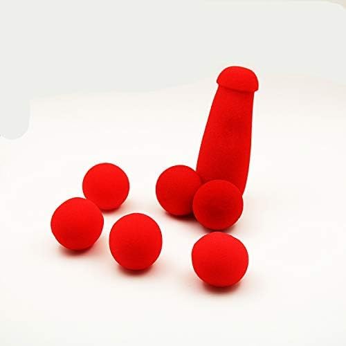1 Set Small Sponge Brother Magic Tricks 4 Pcs Red Sponge Balls