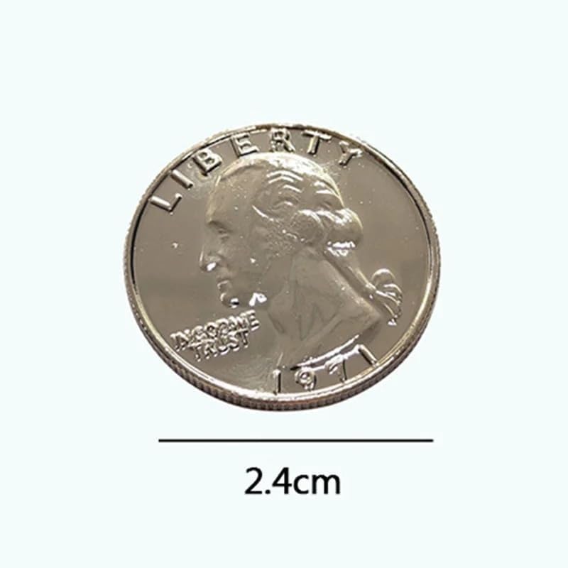 1 Pc Double Sided Quarter Dollar (Heads) Magic Tricks