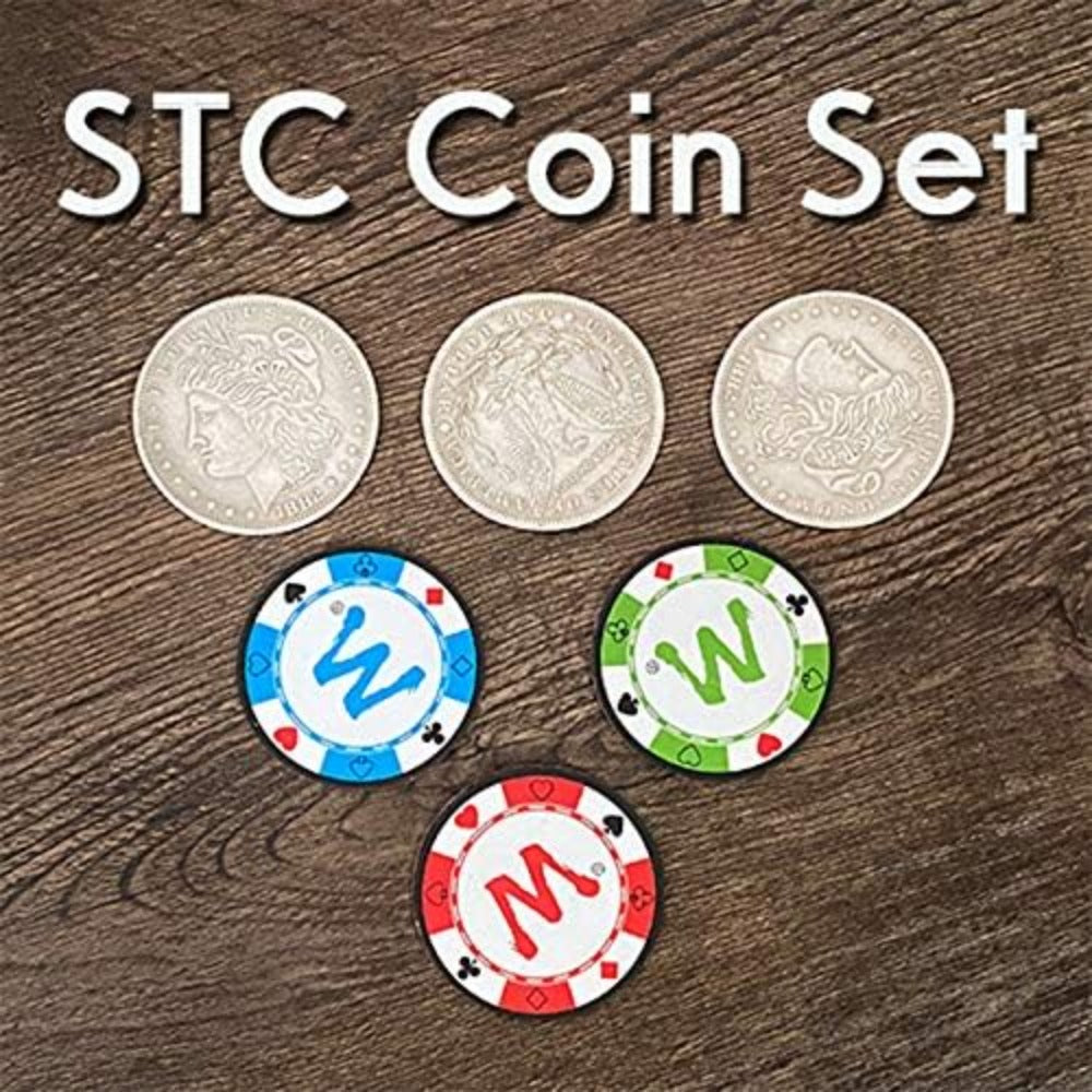 STC Coin Set Magic Tricks Coin Change Penetrate Magic