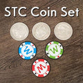 STC Coin Set Magic Tricks Coin Change Penetrate Magic