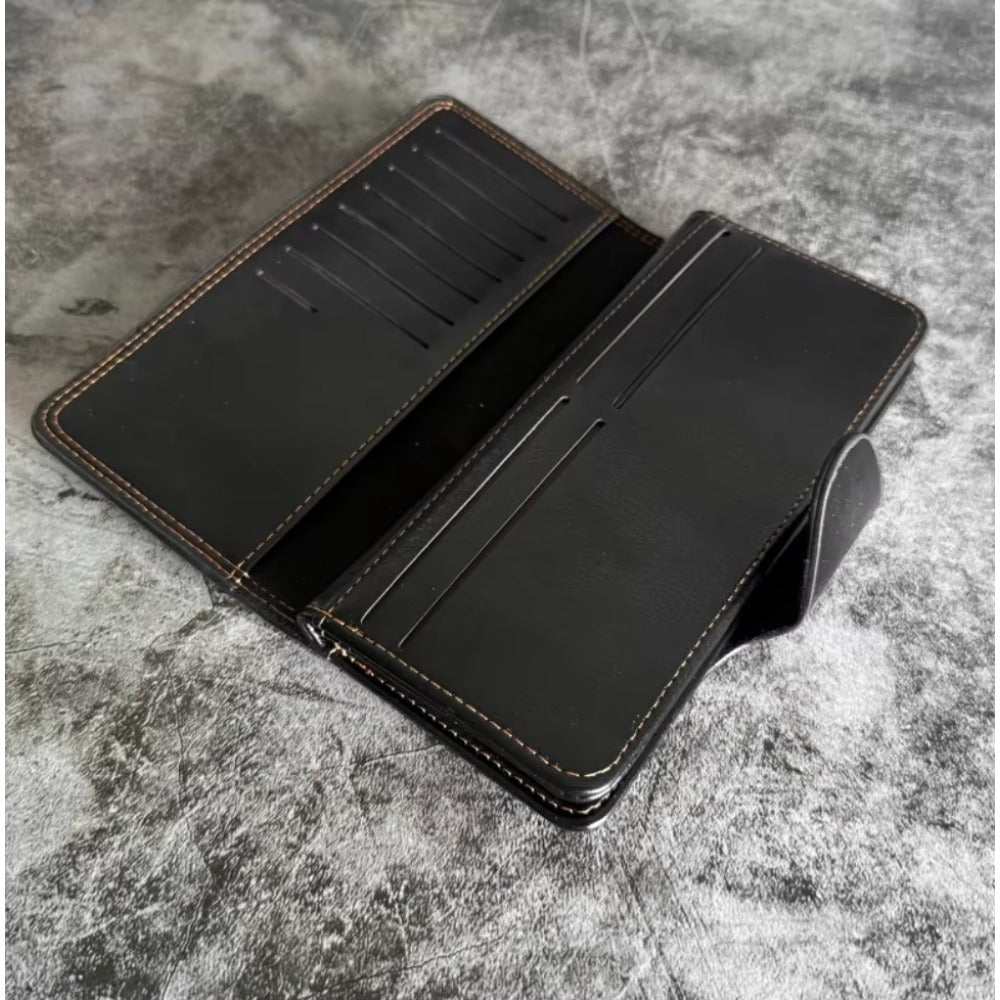 Black Color Electronic Fire Wallet (Long) Close Up Stage Magic Tricks Street