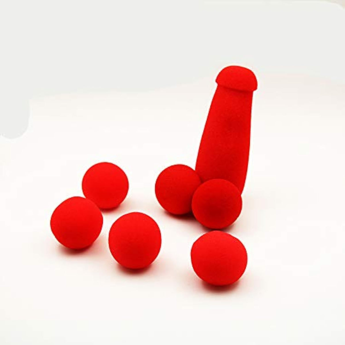 1 Set Small Sponge Brother Magic Tricks 4 Pcs Red Sponge Balls