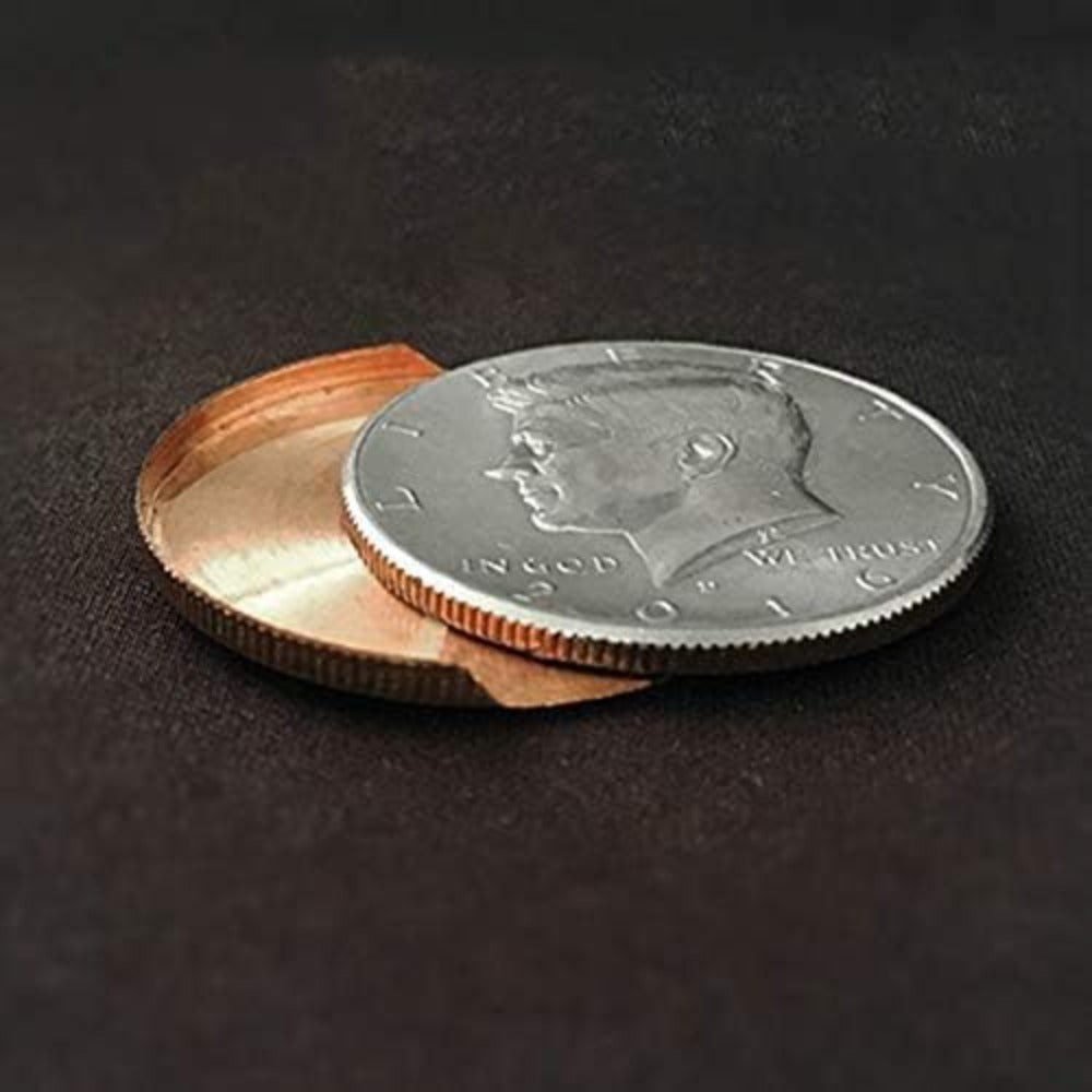 1pc Slippery Expanded Shell (Half Dollar) Magic Tricks Coin Appear/Vanish