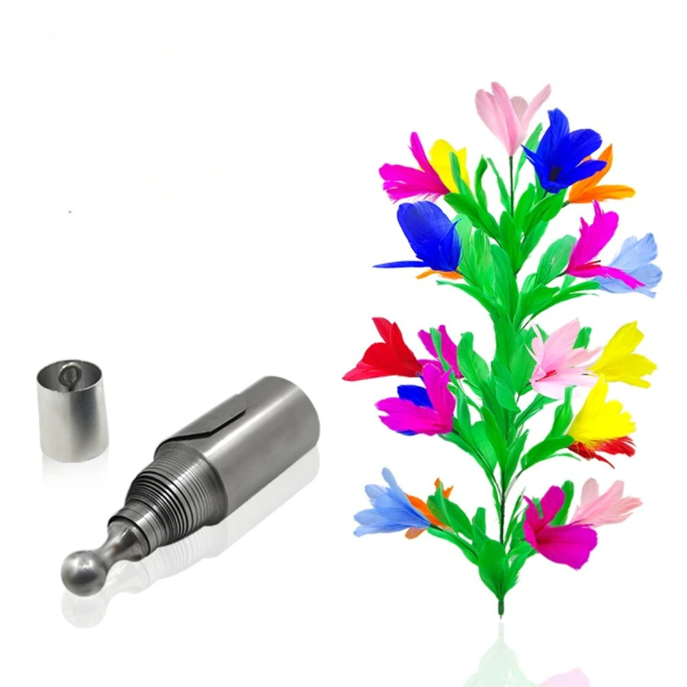 Vanishing Cane To Flower ( 21 Flowers ) Stage Magic Tricks Metal Vanishing Cane