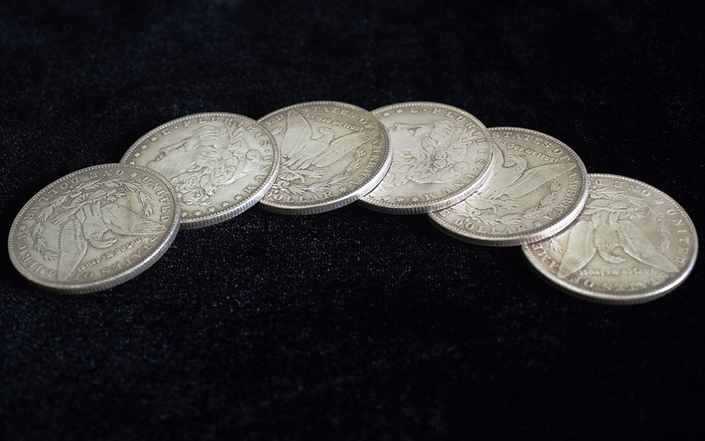 6 Pcs Morgan Dollar Can Be Attracted By Magnets Coin Magic Props
