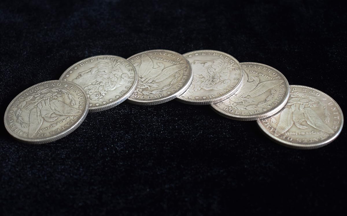 6 Pcs Morgan Dollar Can Be Attracted By Magnets Coin Magic Props
