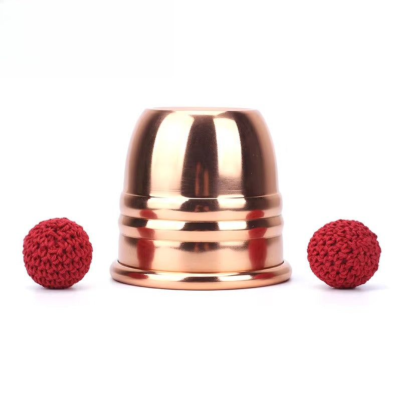 Super Copper Chop Cup (Diamter 7cm) Magic Tricks Cup and Balls Close Up