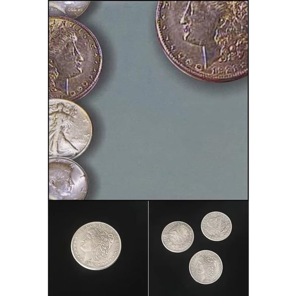 Super Triple Coin (Fake Morgan Dollar) Magic Tricks Coin Appear Vanish Magic