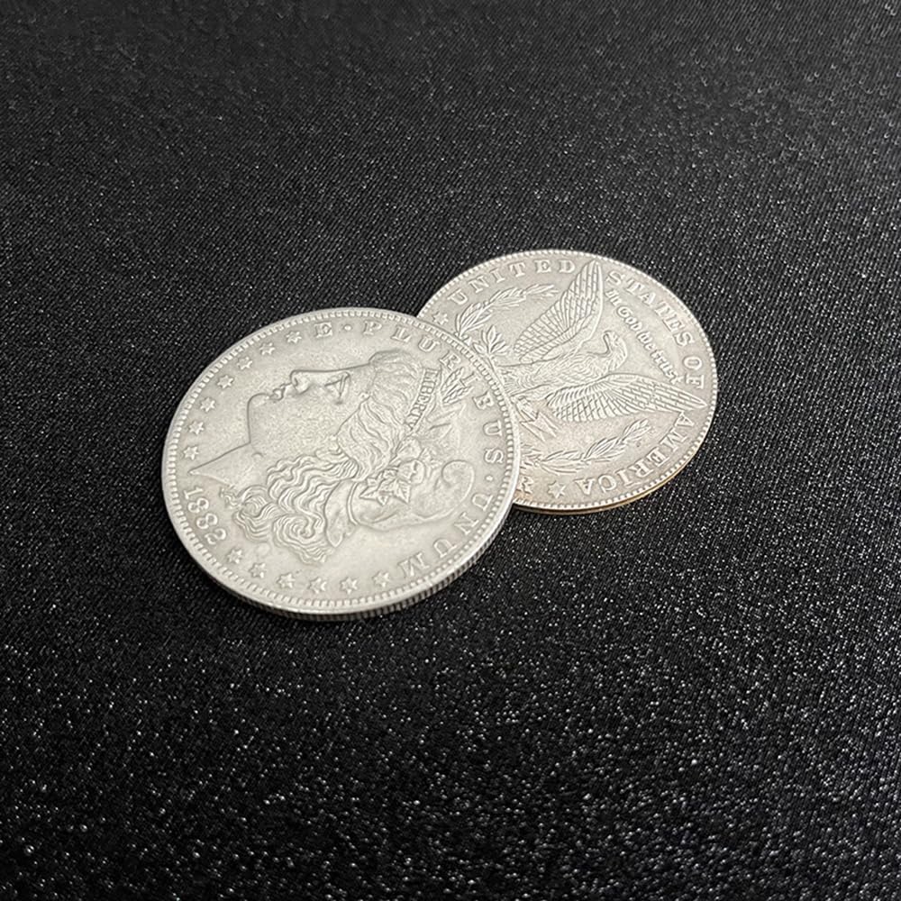 Multipurpose Flipper Coin (Morgan Dollar) Magic Tricks Magnetic or Gravity Coin