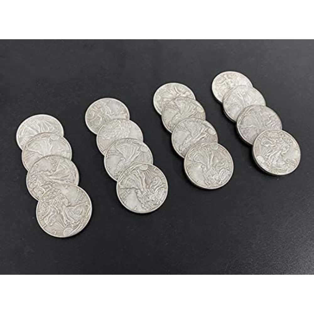 Exploded Walking Liberty Half Dollar Magic Tricks 4 Coins to 16 Magician