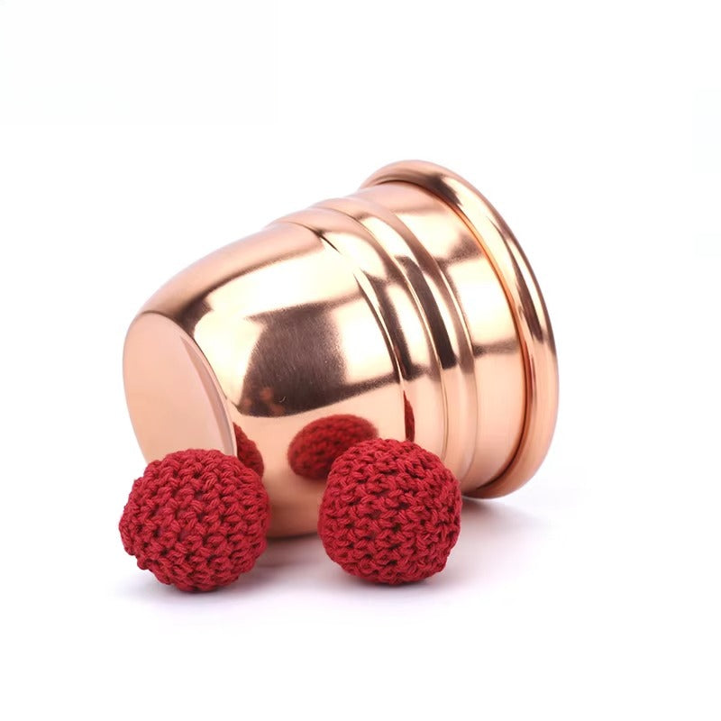 Super Copper Chop Cup (Diamter 7cm) Magic Tricks Cup and Balls Close Up