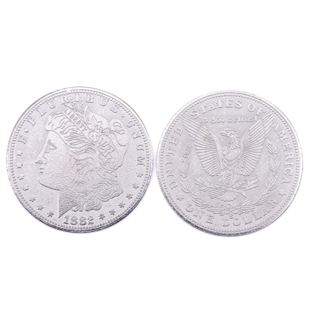 10pcs Palming Coins (Morgan Version) Magic Tricks Super Thin