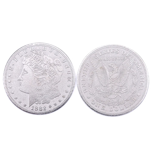 10pcs Palming Coins (Morgan Version) Magic Tricks Super Thin