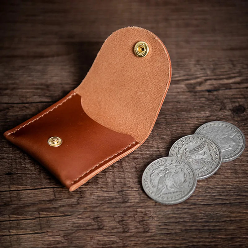 Pocket Portal (Morgan Dollar Size) Magic Tricks Leather Coin Bag