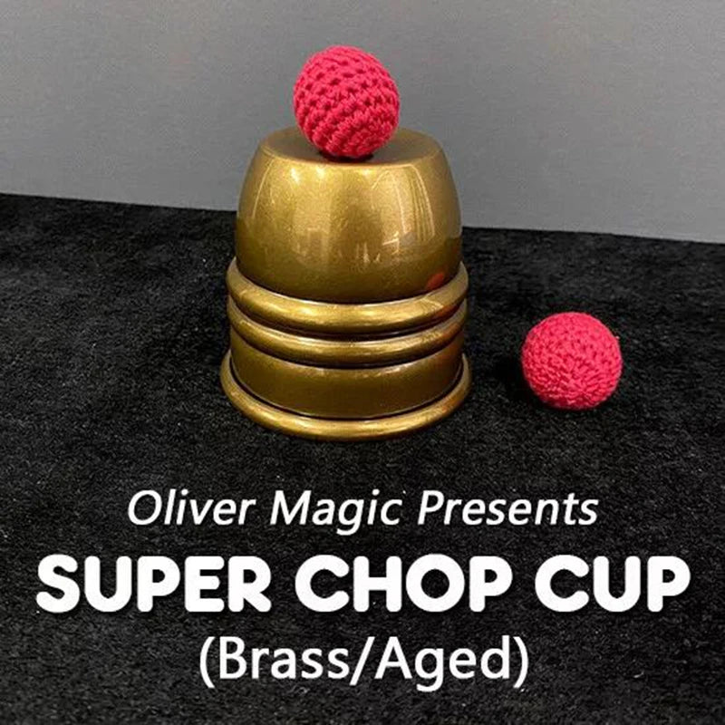 Super Chop Cup (Brass/Aged) By Oliver Magic Tricks