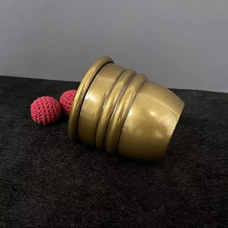 Super Chop Cup (Brass/Aged) By Oliver Magic Tricks