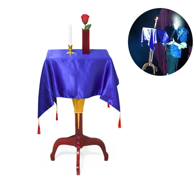 New Mult-Function Square Floating Table + Candlestick Flower Pot Magic Tricks Magician