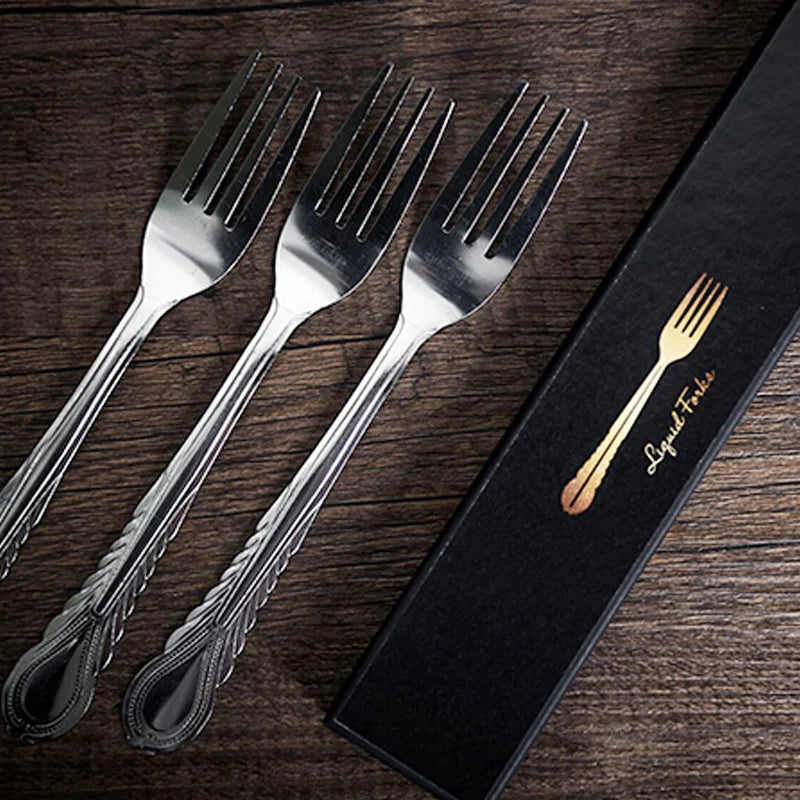 Liquid Forks Magic Tricks 10 Metal Forks Bending Professional Magician