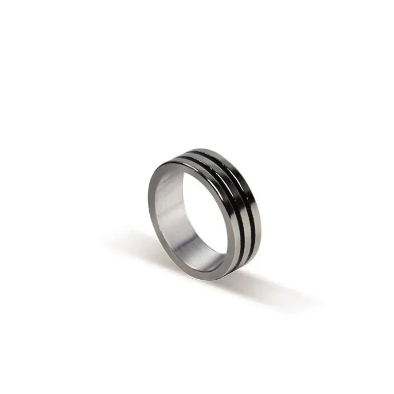 Black Double Circle Pk Ring Strong Magnetic Magnet Ring