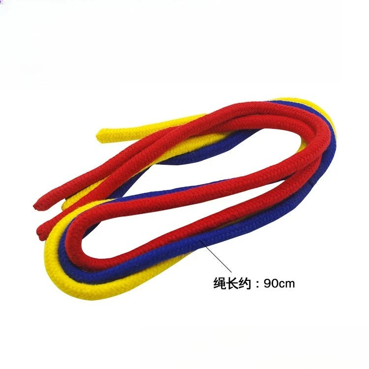 Triple Color Linked Rings Magic Trick Magnetic Gimmick Rope Set