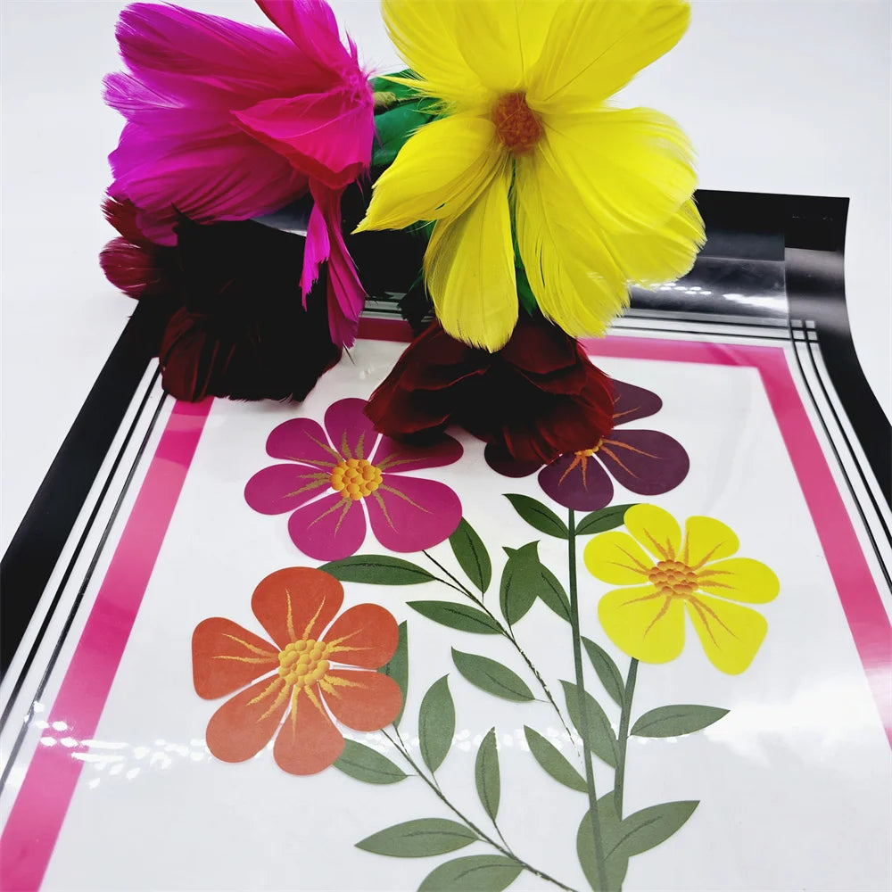 Crystal Flash Feather Flower Magic Tricks Disappearing Magic Stage