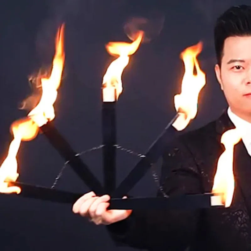Fire Fan Magic Trick - Flaming Fan Production