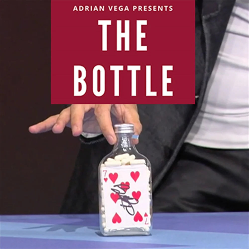 The Bottle by Adrian Vega Signed Card in Sealed Bottle Magic Trick