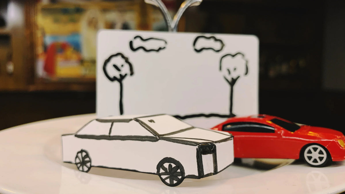 Appearing Car by Hyde Ren Magic Tricks Card to Paper Car