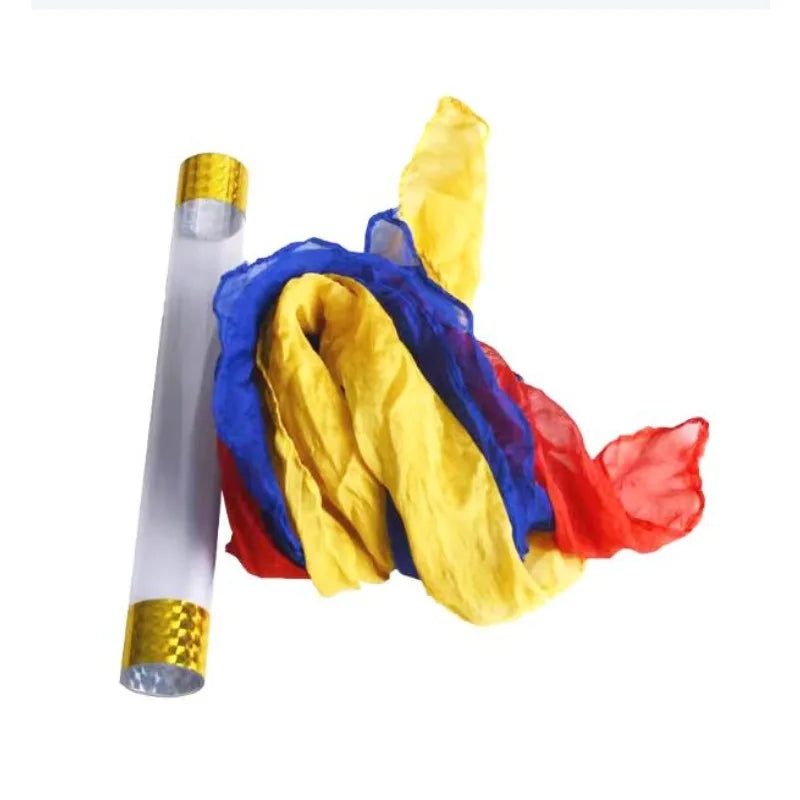 The Crystal Tube With Silk/Silk Blow PVC Tube Magic Tricks Stage Illusion