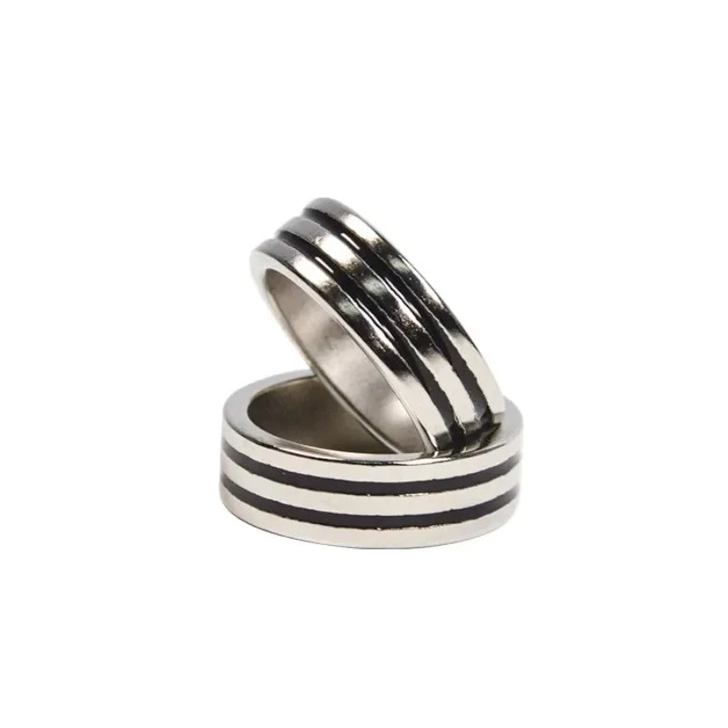 Black Double Circle Pk Ring Strong Magnetic Magnet Ring