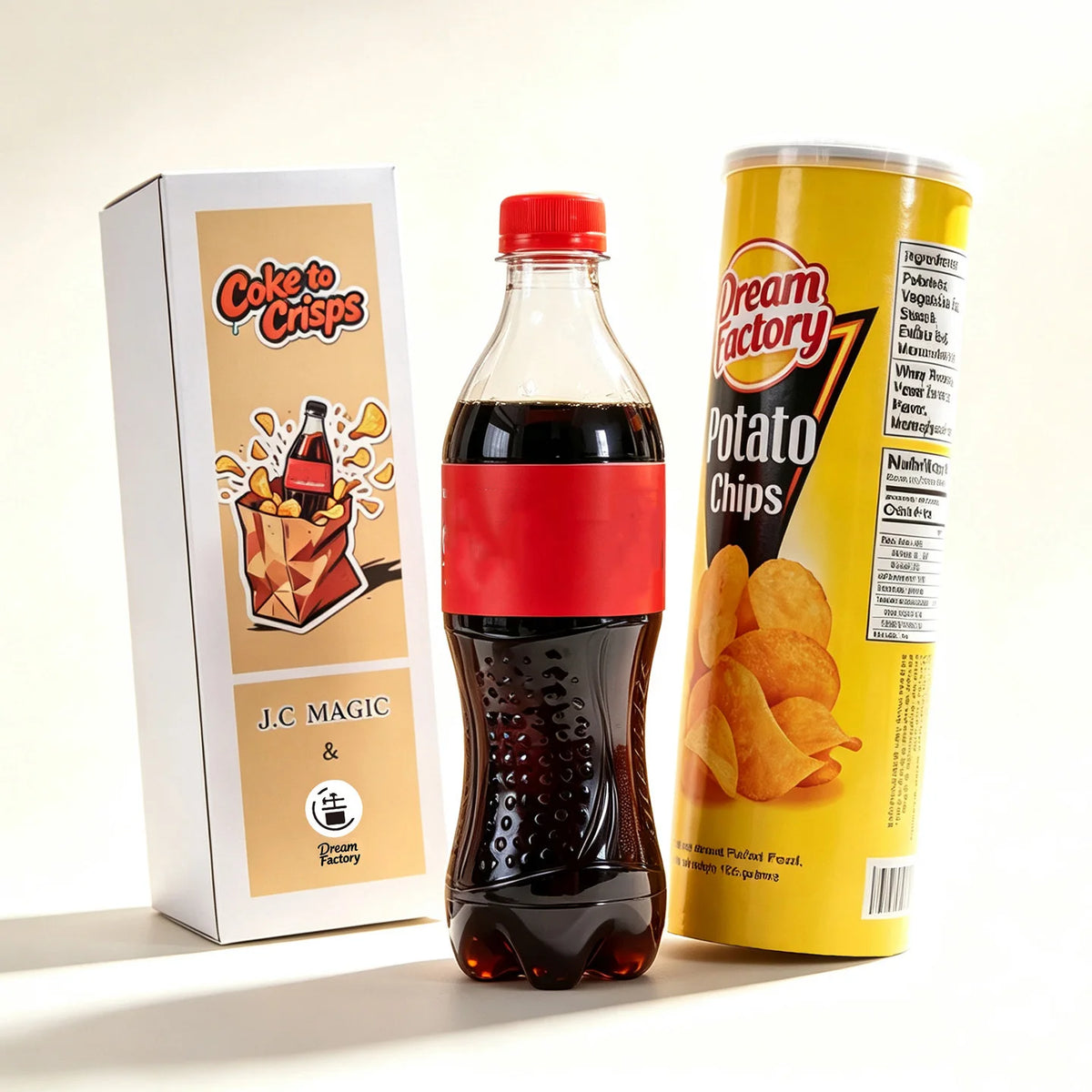 Coke to Crisps Magic Tricks Coke Bottle Disappears and Crisps Can Appearing