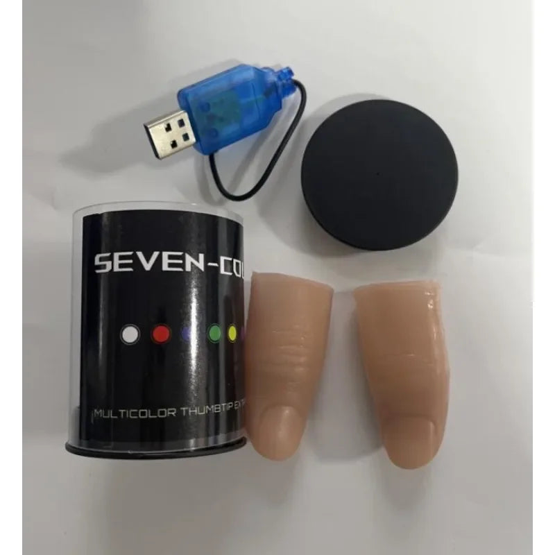 Seven Colors LED Light Thumb Tips Super Light Magic Tricks