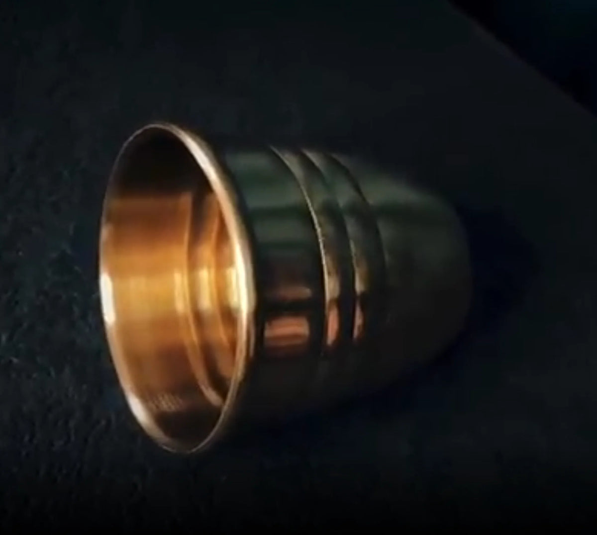 Super Chop Cup (Brass/Aged) By Oliver Magic Tricks