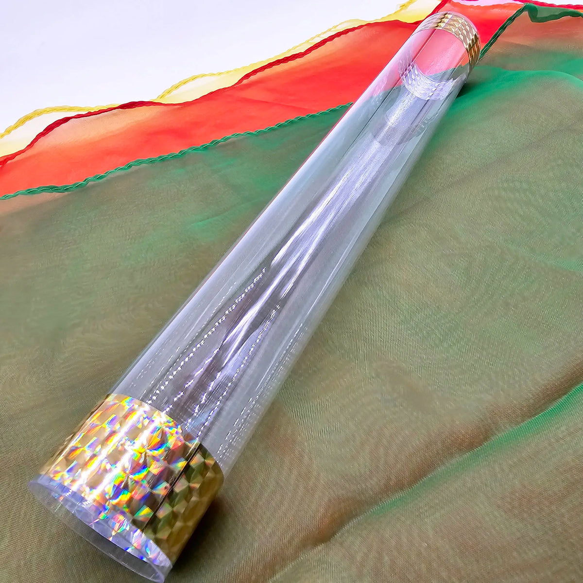 The Crystal Tube With Silk/Silk Blow PVC Tube Magic Tricks Stage Illusion