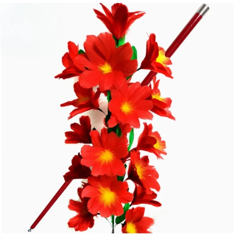 Deluxe Cane to Feather Flower Magic Trick Professional Transformation Prop