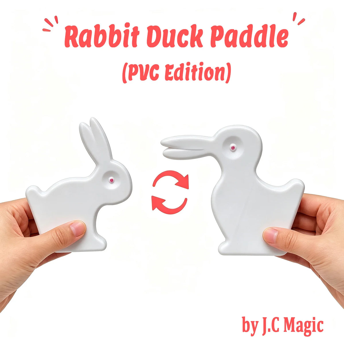 Rabbit Duck Paddle (PVC Edition) Magic Tricks Rabbit Changes to Duck