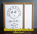 Sketchpad Illusion (Yellow Frame) Gimmick Magic Drawing Board Stage Magic