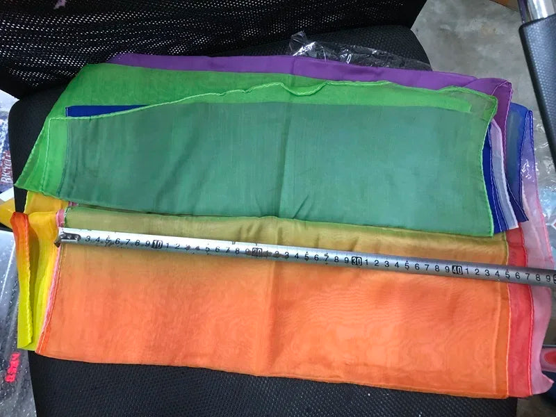 Rainbow Silk Streamer 45*1000cm Waterfall Silk Cascade Silk Fountain Magic