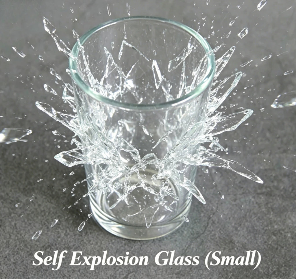 6pcs/lot SELF EXPLODING Gimmicks Glass Small Professional Magic Tricks