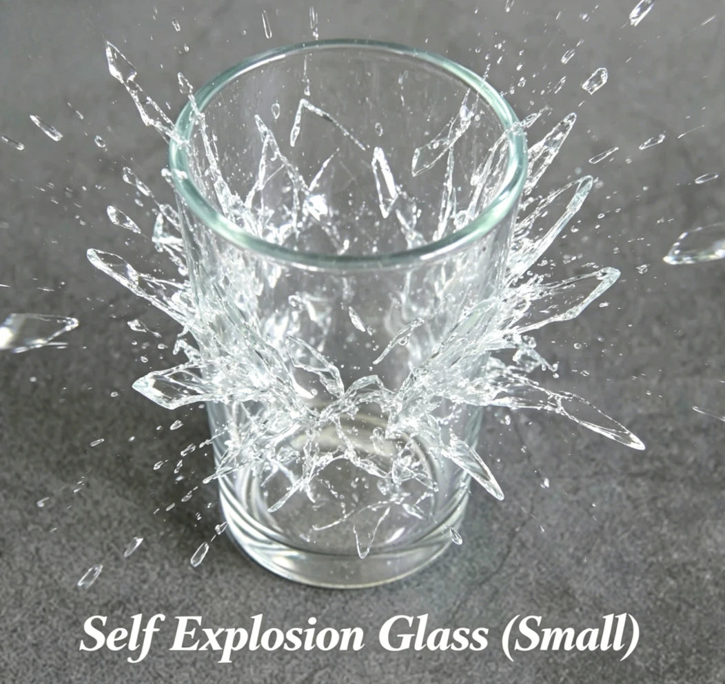 6pcs/lot SELF EXPLODING Gimmicks Glass Small Professional Magic Tricks