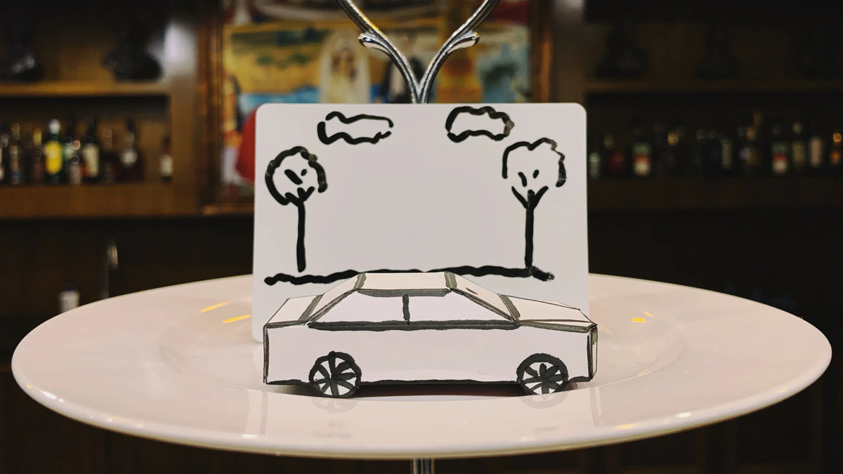 Appearing Car by Hyde Ren Magic Tricks Card to Paper Car