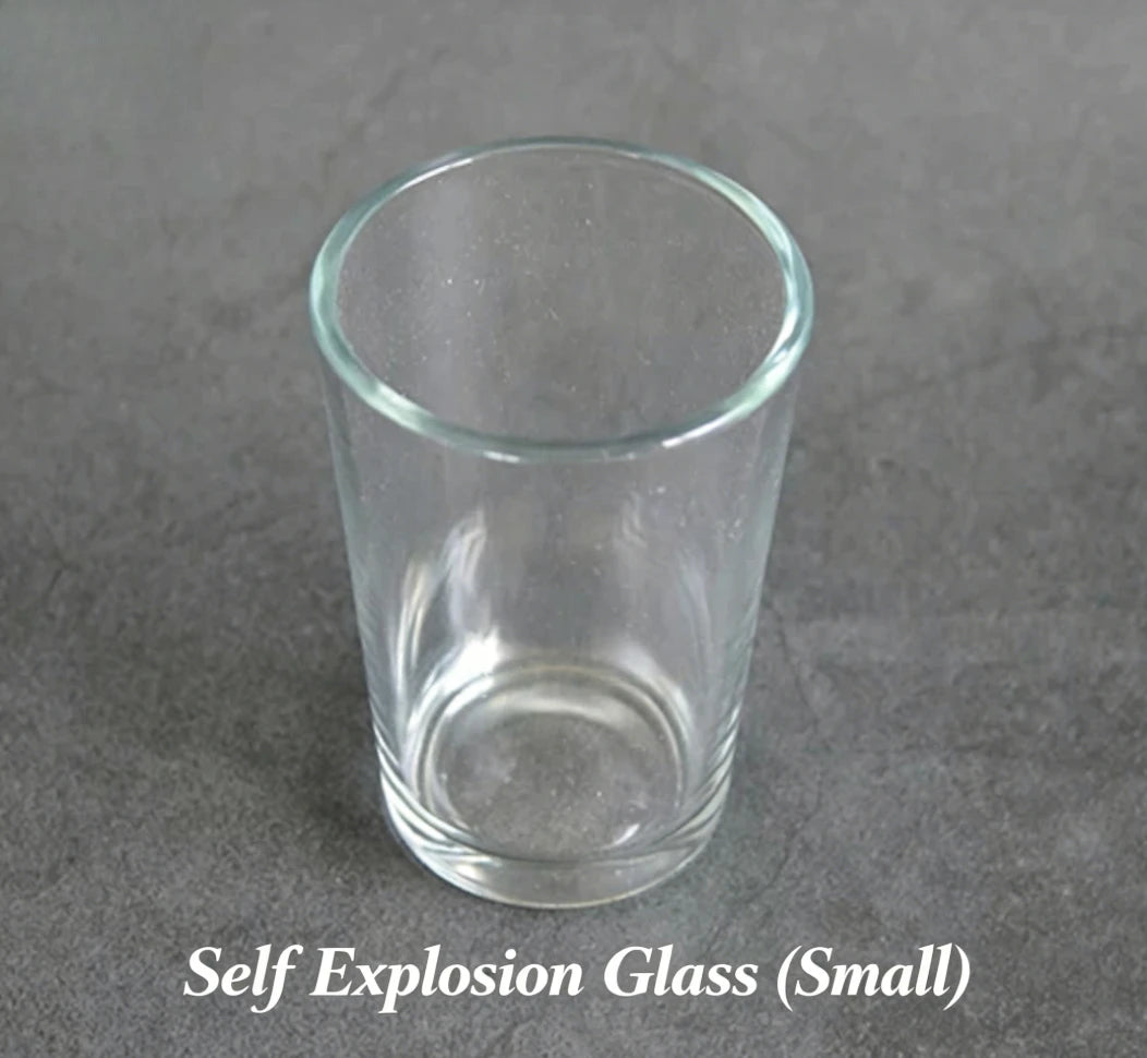 6pcs/lot SELF EXPLODING Gimmicks Glass Small Professional Magic Tricks