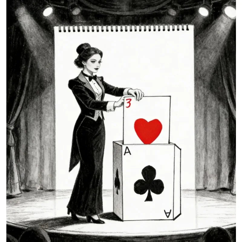 Cardiographic Exclusive Large Rise Card Prediction 390*260MM Stage Magic Tricks