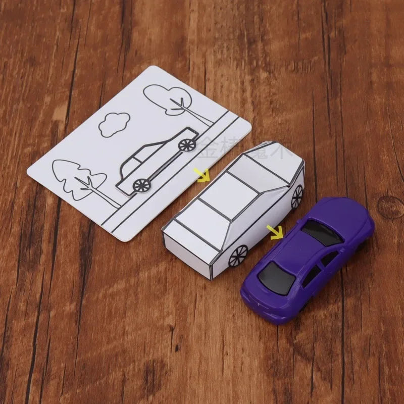 Appearing Car by Hyde Ren Magic Tricks Card to Paper Car