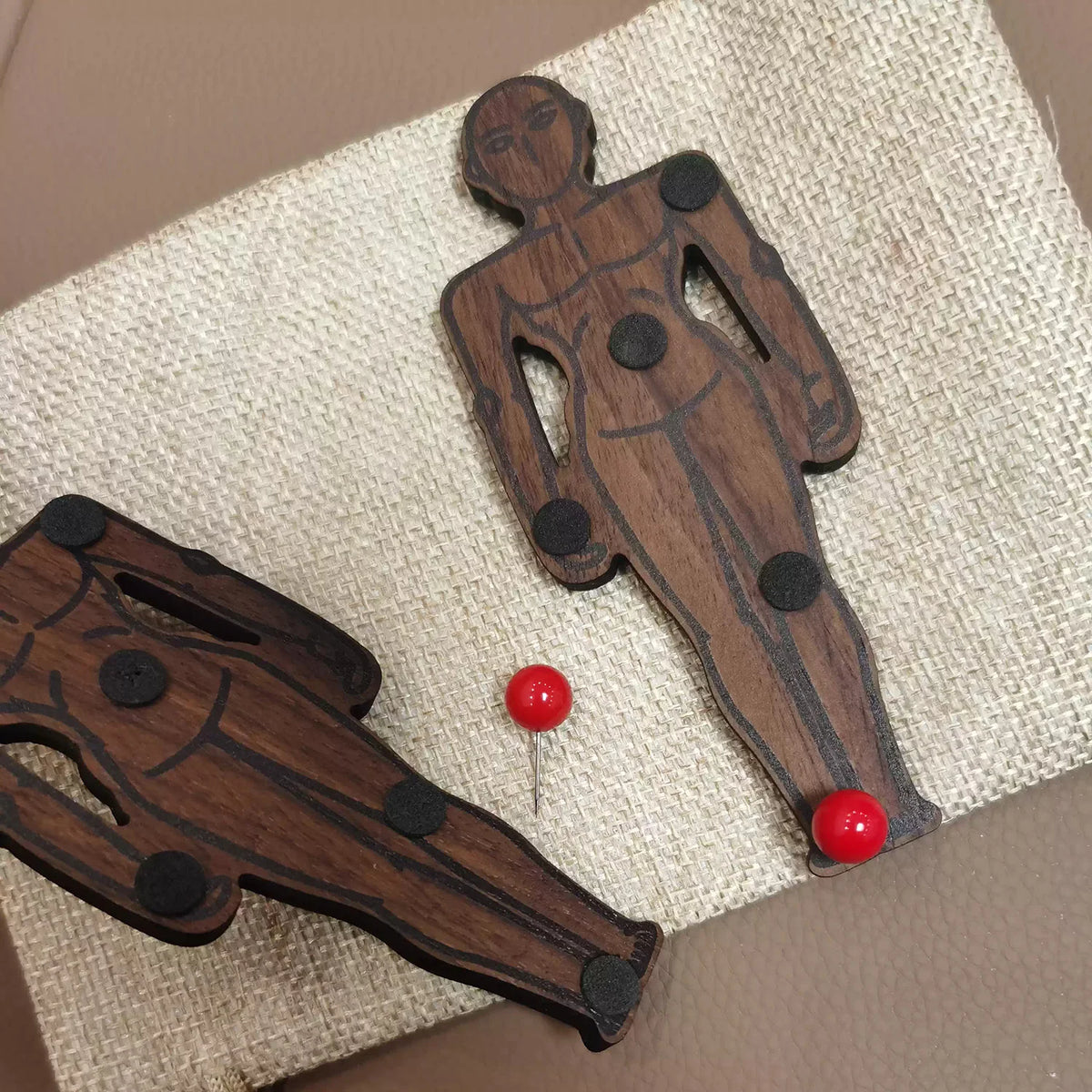 Empathy Doll (Walnut) Magic Tricks Psychological Empathy and Synchronized Voodoo