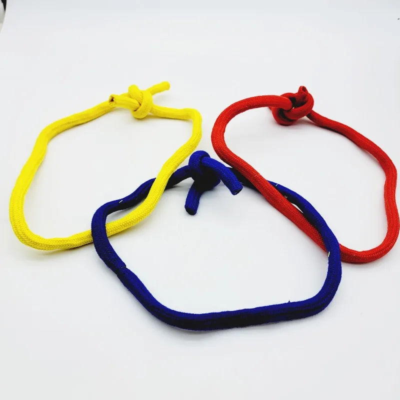 Triple Color Linked Rings Magic Trick Magnetic Gimmick Rope Set